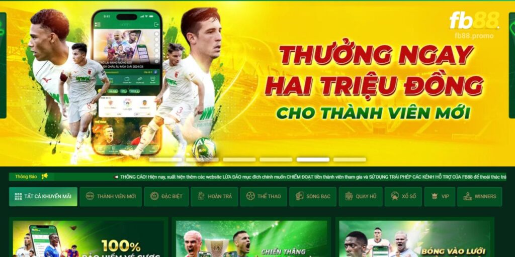 Cơn Lốc Khuyến Mãi Cực Khủng Dành Cho Hội Viên Tại FB88 1 Cơ hội nhận quà khủng cho lần nạp đầu tiên tại Fb88