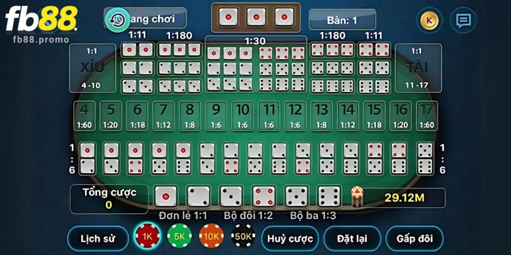 Tài Xỉu Tại FB88 - Rinh Thưởng Liền Tay Với Chiến Thắng Lớn 2 Đặt cược cửa Tài trong cược Tài Xỉu Fb88