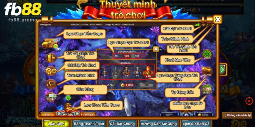 Bắn Cá Tại FB88 - Game Đổi Thưởng Siêu Chất Bạn Nên Thử Sức 2 Hiểu kỹ luật chơi bắn cá tại nhà cái Fb88