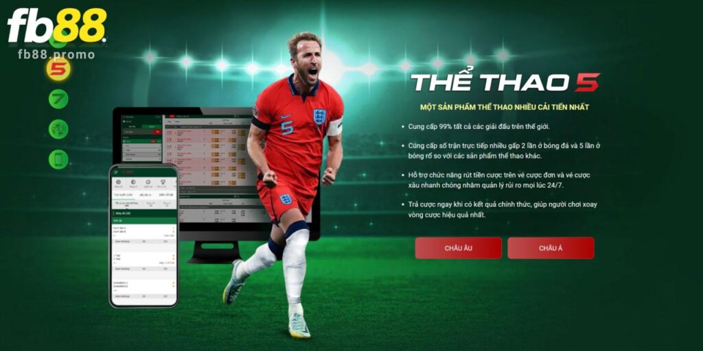 Đánh Giá Chân Thực Sảnh Thể Thao 5 Tại FB88 Có Gì Hấp Dẫn? 1 Thử sức 2 phiên bản Thể Thao 5 Fb88