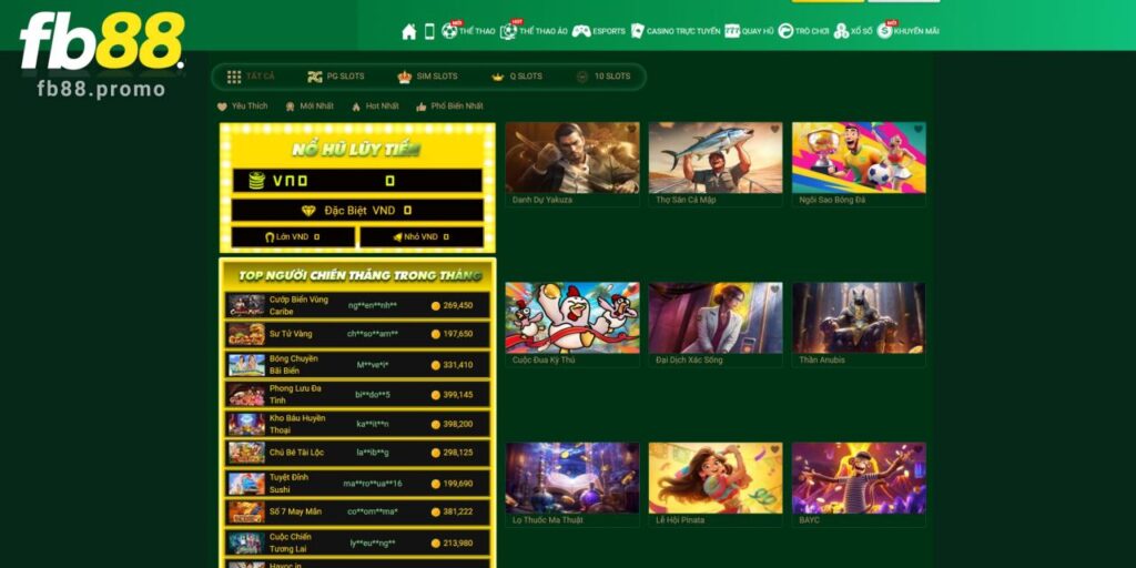 PG Slots - Sảnh Nổ Hũ Với Trải Nghiệm Khác Biệt 1 Trải nghiệm ngay PG Slots Fb88 hấp dẫn